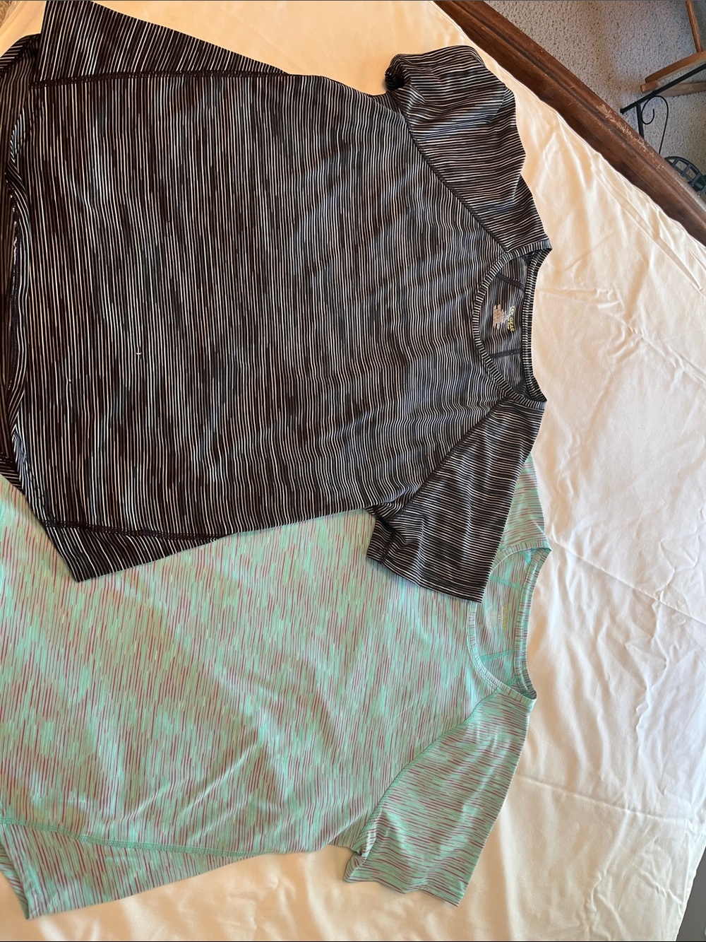 tek gear Black Stripe & Mint Heathered Short-Sleeve Tees - 2 Pack